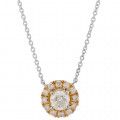 Orphelia® 'Gilda' Women's Two-Tone 18C Chain with Pendant - Silver/Gold KD-2029/1