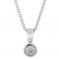 'Rosalind' Women's Whitegold 18C Chain with Pendant - Silver KD-2030
