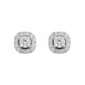 Orphelia® 'Gilda' Women's Whitegold 18C Stud Earrings - Silver OD-5027