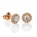 Orphelia® 'Gilda' Women's Two-Tone 18C Stud Earrings - Silver/Gold OD-5029/1