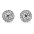 Orphelia® 'Gilda' Women's Whitegold 18C Stud Earrings - Silver OD-5029