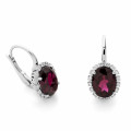 'Anna' Women's Whitegold 18C Drop Earrings - Silver OD-5335