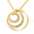 'Elaine' Women's Sterling Silver Chain with Pendant - Gold ZH-7084/2