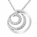 'Elaine' Women's Sterling Silver Chain with Pendant - Silver ZH-7084