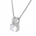 'Alena' Women's Sterling Silver Chain with Pendant - Silver ZH-7122