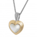 'Debby' Women's Sterling Silver Chain with Pendant - Silver/Gold ZH-7289/G