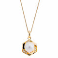 'Aliva' Women's Sterling Silver Chain with Pendant - Gold ZH-7469/G