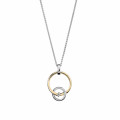 'Antoine' Women's Sterling Silver Chain with Pendant - Silver/Gold ZH-7503/1