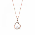 'Baptiste' Women's Sterling Silver Chain with Pendant - Rose ZH-7507/RG