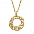 'Estelle' Women's Sterling Silver Chain with Pendant - Gold ZH-7516/G