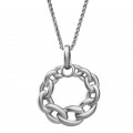 'Estelle' Women's Sterling Silver Chain with Pendant - Silver ZH-7516