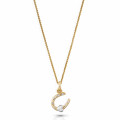 'Aurora' Women's Sterling Silver Chain with Pendant - Silver/Gold ZH-7525/G