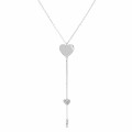 'Heart' Women's Sterling Silver Chain with Pendant - Silver ZK-7384