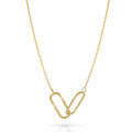 'Rose' Women's Sterling Silver Necklace - Gold ZK-7561/G