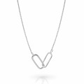 'Rose' Women's Sterling Silver Necklace - Silver ZK-7561