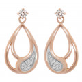 'Minna' Women's Sterling Silver Drop Earrings - Rose ZO-7228