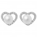 'Alberte' Women's Sterling Silver Stud Earrings - Silver ZO-7233