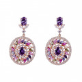 Orphelia® 'Enya' Women's Sterling Silver Drop Earrings - Rose ZO-7428/RG