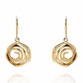 'Apolline' Women's Sterling Silver Drop Earrings - Gold ZO-7500/G