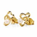'Lili' Women's Sterling Silver Stud Earrings - Gold ZO-7513/G