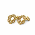'Estelle' Women's Sterling Silver Stud Earrings - Gold ZO-7516/G