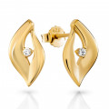 'Milan' Women's Sterling Silver Stud Earrings - Gold ZO-7519/G