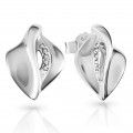 'Anet' Women's Sterling Silver Stud Earrings - Silver ZO-7520