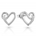 'Ida' Women's Sterling Silver Stud Earrings - Silver ZO-7521