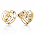 'Euphoria' Women's Sterling Silver Stud Earrings - Gold ZO-7522/G