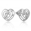 'Euphoria' Women's Sterling Silver Stud Earrings - Silver ZO-7522