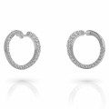 'Glamour' Women's Sterling Silver Drop Earrings - Silver ZO-7549