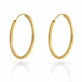 'Anita' Women's Sterling Silver Hoop Earrings - Gold ZO-7553/G