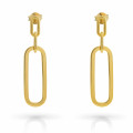 'Essence' Women's Sterling Silver Drop Earrings - Gold ZO-7560/G