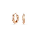 Swarovski® 'Matrix' Women's Gold Plated Metal Hoop Earrings - Rose 5690669
