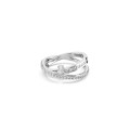 Swarovski® 'Hyperbola' Women's Base Metal Ring - Silver 5691231