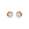 Swarovski® 'Dextera' Women's Gold Plated Metal Stud Earrings - Rose 5692258