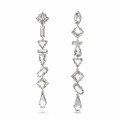 Swarovski® 'Mesmera' Women's Base Metal Drop Earrings - Silver 5661687